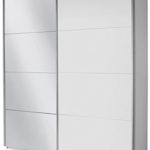 Rauch Schwebetürenschrank 2-türig Weiß mit Spiegel, BxHxT 226x230x62 cm