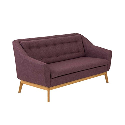 Retro Sofa in Violett Stoff Pharao24