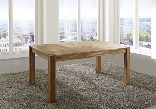 SAM® Esszimmer-Tisch Egon, 140 x 90 cm, aus Wildeiche, Küchentisch geölt, massiv & pflegeleicht, Esstisch, Unikat