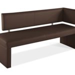 SAM® Esszimmer Ottomane, in braun, Sitzbank mit Rückenlehne aus Samolux®-Bezug, angenehmer Sitzkomfort, frei im Raum aufstellbare Bank, 150 cm
