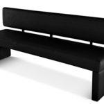 SAM® Esszimmer Sitzbank Sofia, 200 cm, in schwarz, Sitzbank mit Rückenlehne aus Samolux®-Bezug, angenehmer Sitzkomfort, frei im Raum aufstellbare Bank