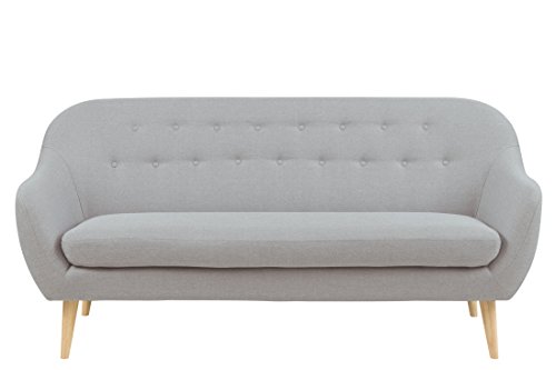 SØRENSEN DESIGN Couch "Elly" 3-sitzig hellgrau 183 cm Sofa Wohnzimmer Polster grau