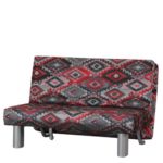 Schlafsofa Ayla in Rot-Grau gemustert Breite 140 cm Sitzplätze 2 Sitzplätze Pharao24
