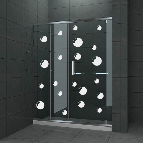 Seifenblasen-Aufkleber für Duschkabinen, Duschwände und Fliesen, 21 Stück