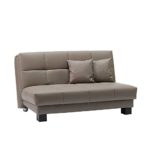 Sofa mit Schlaffunktion Grau Breite 160 cm Sitzplätze 3 Sitzplätze Pharao24