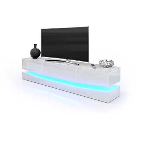 TV Board Lowboard City, Korpus in Weiß Hochglanz / Fronten in Weiß Hochglanz TV Board Lowboard City, Korpus in Weiß Hochglanz / Fronten in Weiß Hochglanz