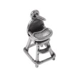 TheCharmWorks Sterling Silber Kinderhochstuhl Baby Hochstuhl Charm