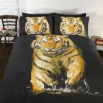 Tiger Orange Gelb Schwarz Weiß Einzelbett Bettbezug 135cm x 200cm