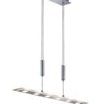 Trio Leuchten LED-JoJo-Pendlleuchte Avenue chrom, Glas klar / satiniert 326310606