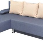 VCM Ecksofa Schlafsofa Sofa Couch mit Schlaffunktion Gästebett Bettsofa Sofabett Blau 81 x 203 x 78 cm "Magota"