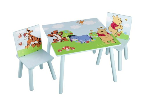 Winnie the Pooh Kleiner Tisch und Stühle (Blau)