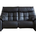 Zwei bis Dreisitzer Leder schwarz Sofa Couch günstig