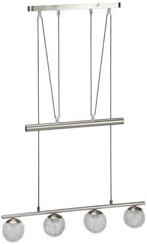Reality Leuchten R31324007 Halogen-JoJo-Pendelleuchte, inkl. 4x G9, Aluminiumbälle, in nickel matt Reality Leuchten R31324007 Halogen-JoJo-Pendelleuchte, inkl. 4x G9, Aluminiumbälle, in nickel matt