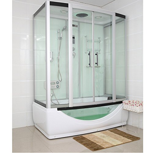 TroniTechnik Dampfdusche Duschtempel Whirlpool Badewanne Komplettdusche Duschkabine Dusche 170x90 weiß
