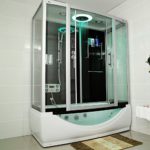 TroniTechnik Duschtempel Whirlpool Badewanne Komplettdusche Duschkabine Dusche 170x90 schwarz