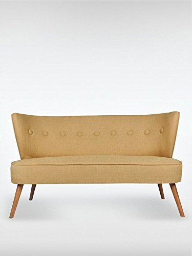 2-Sitzer Vintage Sofa Couch-Garnitur Brentwood coffee 141 cm x 77 cm x 73 cm