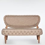 2-Sitzer Vintage Sofa Couch-Garnitur Carmel braun 131 cm x 90 cm x 72 cm