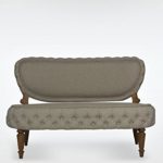2-Sitzer Vintage Sofa Couch-Garnitur Carmel grau 131 cm x 90 cm x 72 cm