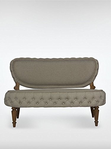 2-Sitzer Vintage Sofa Couch-Garnitur Carmel grau 131 cm x 90 cm x 72 cm