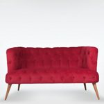 2-Sitzer Vintage Sofa Couch-Garnitur Palo Alto bordeaux 140 cm x 76 cm x 75 cm