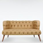 2-Sitzer Vintage Sofa Couch-Garnitur Palo Alto coffee 140 cm x 76 cm x 75 cm