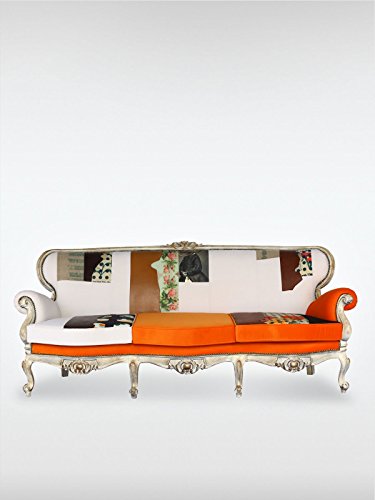 3-Sitzer Vintage Sofa | Couch-Garnitur 1970 bunt | 210 cm x 90 cm x 94 cm | roomeo24®