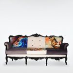 3-Sitzer Vintage Sofa Couch-Garnitur 1970 bunt 215 cm x 94 cm x 84 cm