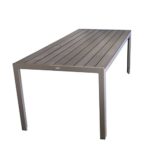 Aluminium Gartentisch Esszimmertisch Esstisch Küchentisch mit Polywood Non Wood Tischplatte 205x90cm Champagner Gartenmöbel Terrassenmöbel Aluminium Gartentisch Esszimmertisch Esstisch Küchentisch mit Polywood Non Wood Tischplatte 205x90cm Champagner Gartenmöbel Terrassenmöbel