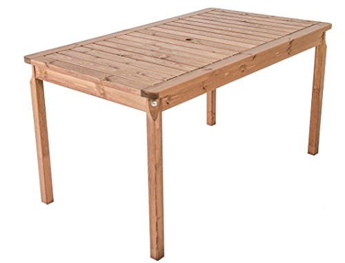 Ambientehome Gartentisch Tisch Massivholz Esstisch EVJE, ca. 135 x 70 cm