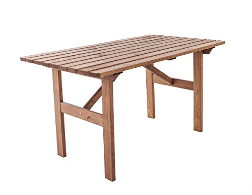 Ambientehome Gartentisch Tisch Massivholz Esstisch HANKO