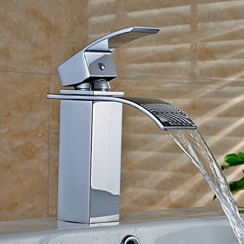Auralum® Quadra-Einhebel Wasserhahn Kupferkörper Mischbatterie geeignet für Badezimmer und Küche Sparend 60% Wasser 2 Jahren Garantie