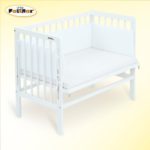 FabiMax Beistellbett BASIC weiß, inkl. Matratze und Nest Amelie, 4 Farben zur Auswahl