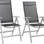 GARTENFREUDE Gartenmöbel Aluminium Garten Klappsessel 2-er Set Sessel mit Textilgewebe, 7-fach verstellbar, wetterfest