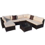 Outsunny Gartenmöbel 25 teilig Polyrattan Sofa Sitzgruppe Alu Rattan mix inklusive Kissen, braun Outsunny Gartenmöbel 25 teilig Polyrattan Sofa Sitzgruppe Alu Rattan mix inklusive Kissen, braun