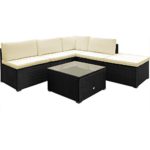 Deuba® XXL Poly Rattan Lounge Set schwarz ✔7cm dicke Sitzauflagen ✔20cm dicke Rückenkissen ✔Tisch inkl. Glasplatte ✔Elemente flexibel kombinierbar ✔abnehmbare, waschbare Bezüge in Creme - Couch Sitzgruppe Sitzgarnitur Gartenlounge Gartenmöbel Deuba® XXL Poly Rattan Lounge Set schwarz ✔7cm dicke Sitzauflagen ✔20cm dicke Rückenkissen ✔Tisch inkl. Glasplatte ✔Elemente flexibel kombinierbar ✔abnehmbare, waschbare Bezüge in Creme - Couch Sitzgruppe Sitzgarnitur Gartenlounge Gartenmöbel