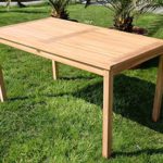 ECHT TEAK Gartentische Holztisch Tisch in verschiedenen größen Serie: ALPEN von AS-S, Größe:150x80 cm