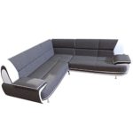 Design Ecksofa Palermo Maxi, Couchgarnitur, freistehendes Polsterecke Sofa, große Farbauswahl, Wohnlandschaft Couch (Sawana 05 + Soft 017)