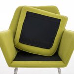 CLP Design Edelstahl Lounge-Sessel CARACAS, Stoffbezug, Polsterstärke 6 cm, Sitzhöhe 40 cm grün