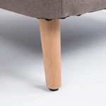 CLP Polster-Sessel TILGARD mit Armlehne, Stoff-Bezug, Holzbeine, Belastbarkeit 150 kg, Polsterstärke 10 cm taupe
