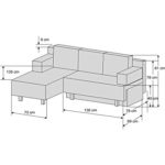 VCM Ecksofa / Couch mit Schlaffunktion / Stoff oder Kunstleder Schwarz