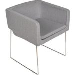 ts-ideen 1x Design Klassiker Sessel Wohnzimmer Küchen Büro Stuhl Esszimmer Sitz Grau