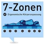 Ravensberger Kaltschaummatratze Softwelle, (100 x 200 cm), 7-Zonen Matratze (H1, Raumgewicht RG 40), Medicott-Bezug waschbar, LGA und TÜV geprüft