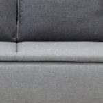 B-famous 100620 Lina Dauerschläfer-Sofa, feiner Strukturstoff, 87 x 201 x 88 cm, grau / hellgrau