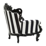 Kare Design – Sessel Barock Streifen schwarz und weiß Stripes