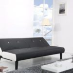 NEG Design Schlafsofa HELIOS (schwarz/weiß) mit Napalon-Leder-Bezug Klappsofa, 3-Sitzer, Liegefläche 179x108cm, sehr bequem