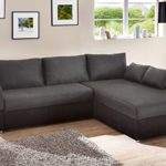 Ecksofa Couch Tifon 272x200cm, schwarz, Bettfunktion Polsterecke Schlafsofa Sofa