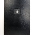 Art-of-Baan® - Extra flache Duschtasse, Duschwanne aus Acryl, Antirutsch (ABS) Oberfläche Schwarz; 120x70x3,5cm inkl. Ablaufgarnitur