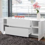 SalesFever Sideboard Celine mit 2 Türen und 2 Schubladen weiß Hochglanz