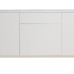 Tenzo 2275-477 Patch - Designer Sideboard, lackiert, matt, Untergestell Eiche massiv, weiß gebeizt, 85 x 179 x 47 cm (HxBxT)