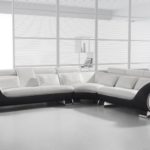 SAM® Ecksofa 286,5 x 254,5 cm, weiß weiß schwarz links, Polsterecke designed by RIcardo Paolo, Wohnzimmer Couch Sofa [53261625]
